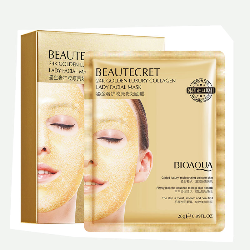 BIOAQUA Beautecret 24K Golden Luxury Collagen Lady Facial Mask