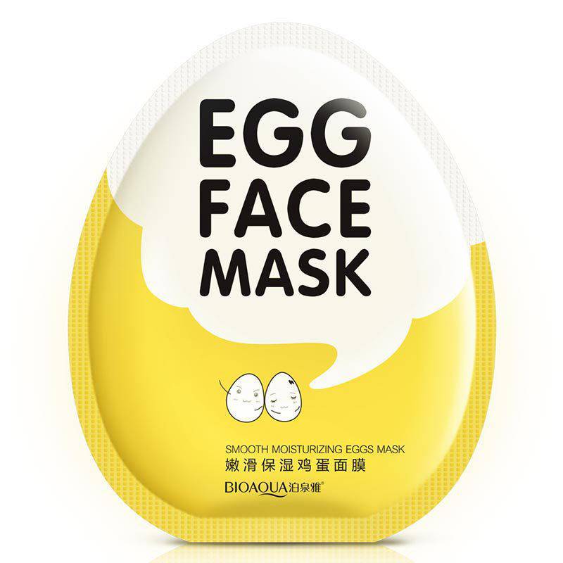 BIOAQUA Egg Facial Mask Oil Control Pores Whitening Brighten Mask Skin Care