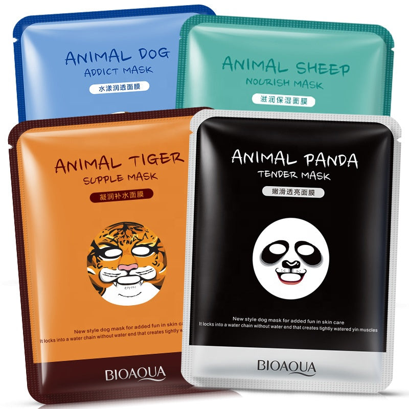BIOAQUA 1 pc Skin Care Sheep/Panda/Dog/Tiger Facial Mask Moisturizing Cute Animal Face Masks