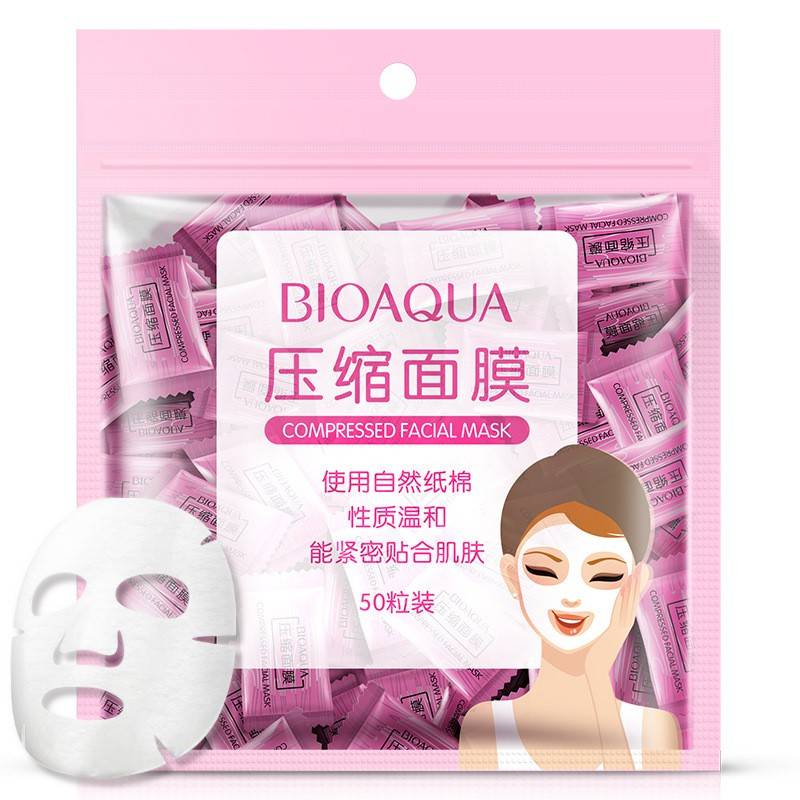 BIOAQUA Compressed Facial Mask DIY Disposable Facial Mask 50pcs