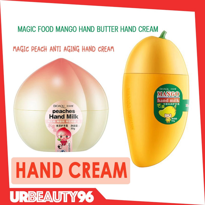 Bioaqua Mango Hand Cream Food Banana Hand Milk Peach Anti-Aging Peach Hand Cream / Hydrating effect