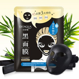 5 pcs BIOAQUA Black Mask Moisturizing Facial Mask Blackhead Remover Black Head