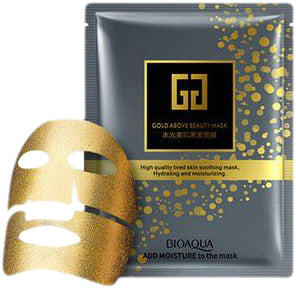 Bioaqua Brand Gold Facial Mask BLACK Essence Hyaluronic Acid Gel Anti Aging Wrinkle Hydrating Moisturizing Skin Care