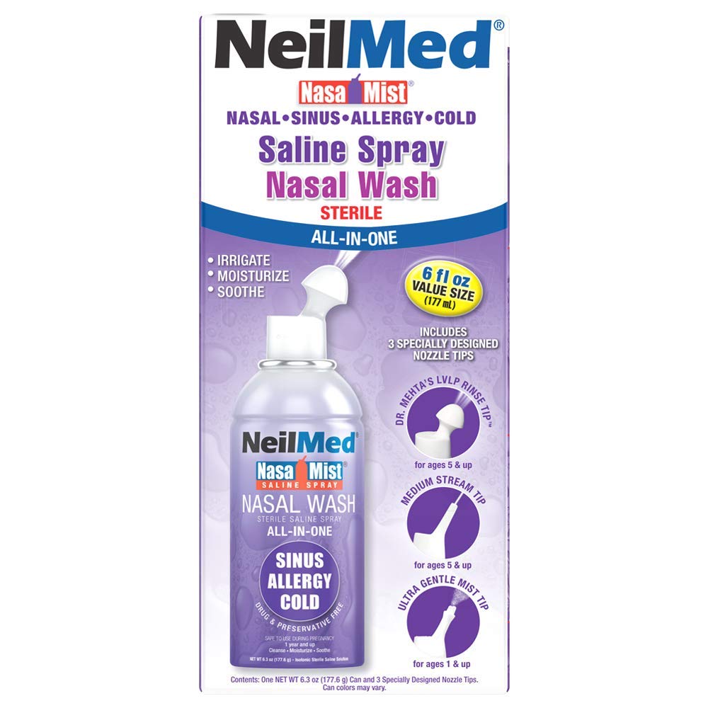 Neilmed NasaMist All-in-One Saline Nasal Spray, 6 oz.