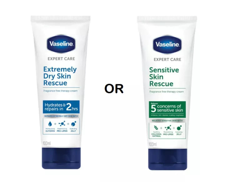 VASELINE EXTREMELY DRY SKIN / SENSITIVE SKIN RESCUE 100ml