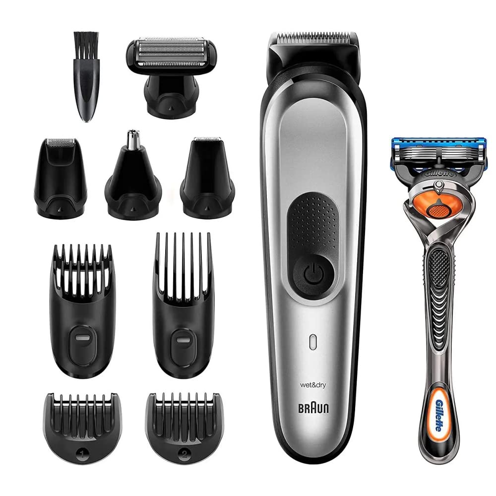 Braun All-in-one trimmer 8 Attachments & Gillette Fusion5 ProGlide Razor MGK7220