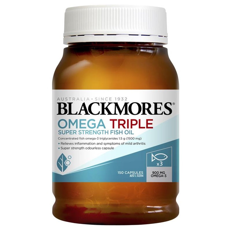 Blackmores Odourless Omega Triple Concentration Fish Oil 60 Capsules