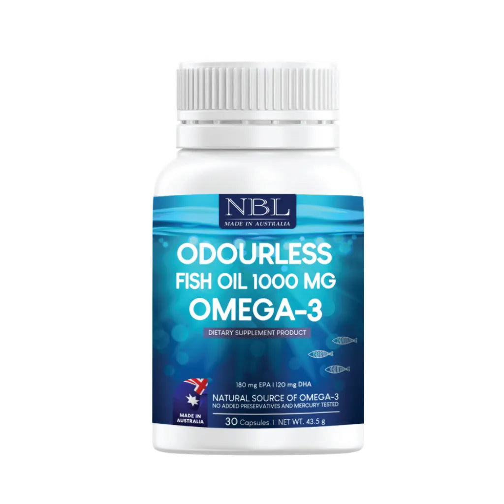 Nbl Odourless Fish Oil 1000 mg Omega-3 (30 capsules) nourish the brain, prevent osteoarthritis.