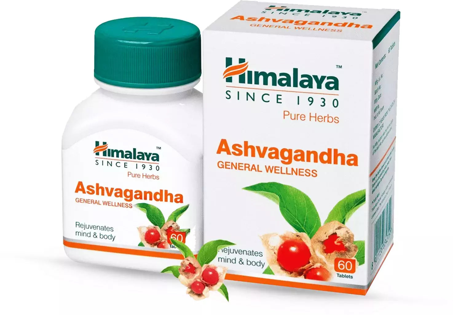 Himalaya Ashvagandha Indian Ginseng Tablets 60s Ashwagandha Green Tea