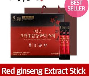 JUNGWONSAM Korean 6 years red ginseng extract stick Korean Health Food Improving Immunity