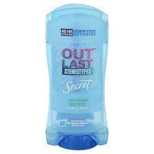 Secret Outlast Stereotypes Unscented Deodorants