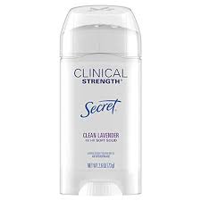 Secret Clinical Strength Clean Lavender Clear Gel Deodorants 73g