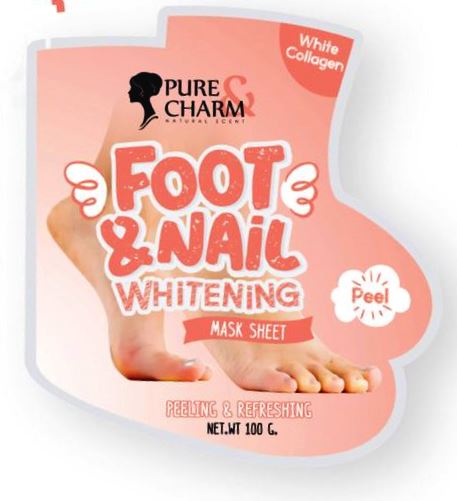Pure & Charm Foot & Nail Mask Sheet White Collagen 100g