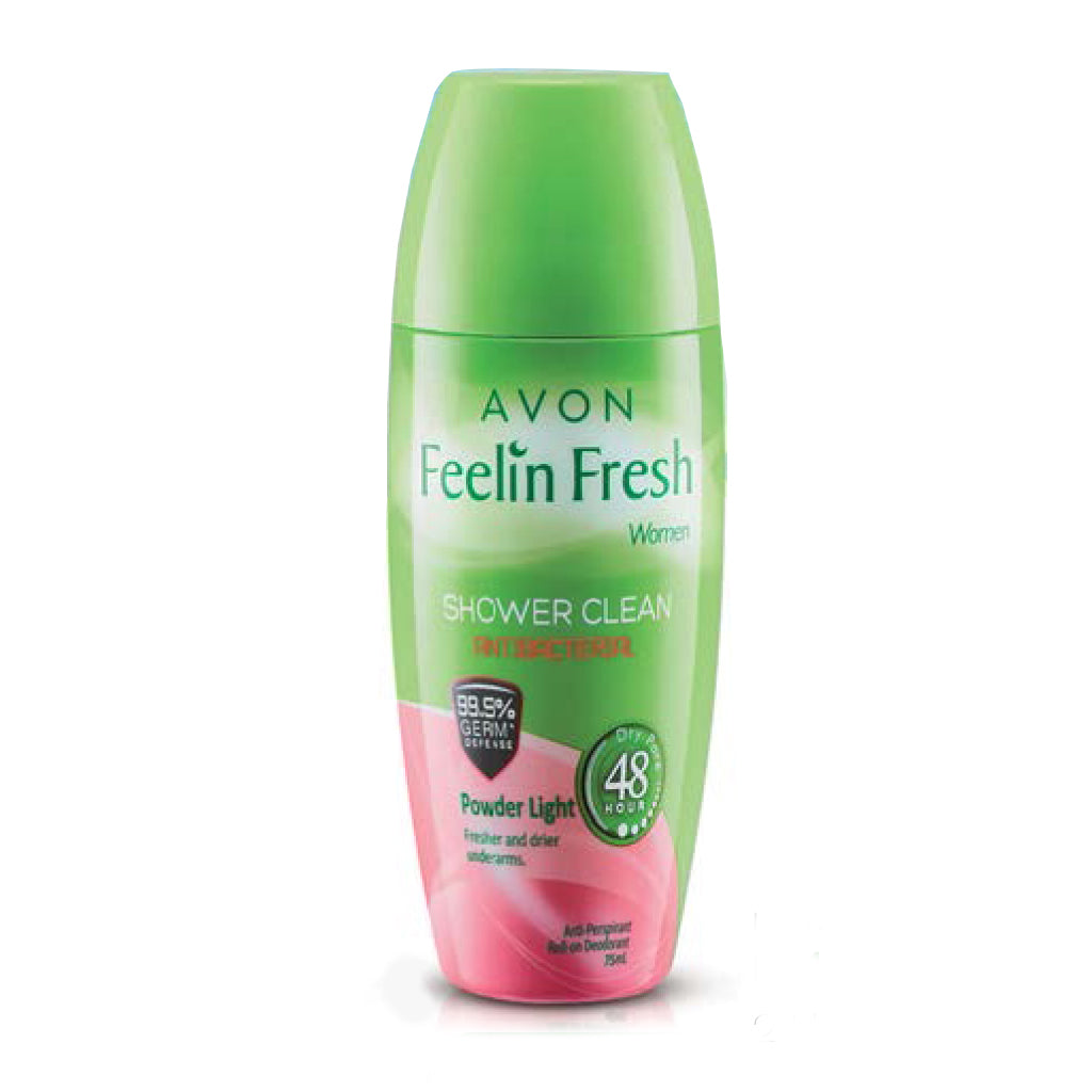 Avon Feelin Fresh Women Shower Clean Antibacterial Powder Light 40ml