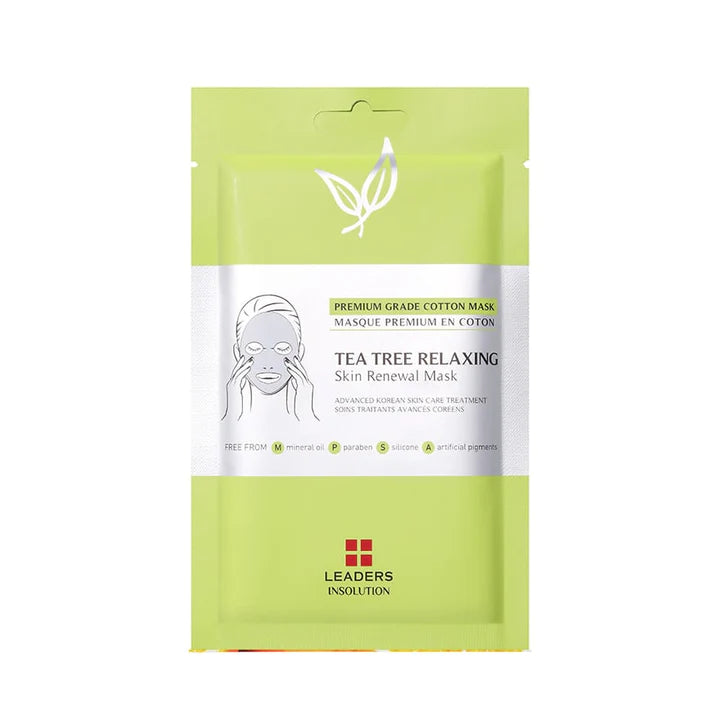 Leaders Insolution Skin Renewal Sheet Mask Tea Tree Relaxing 1pc