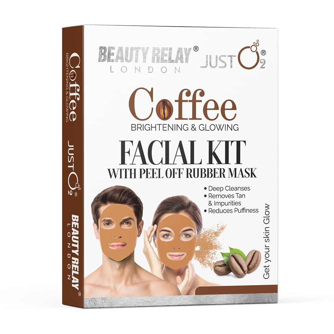 Beauty Relay London Coffee Brightening & Glowing Facial Kit With Peel Off Rubber Mask
