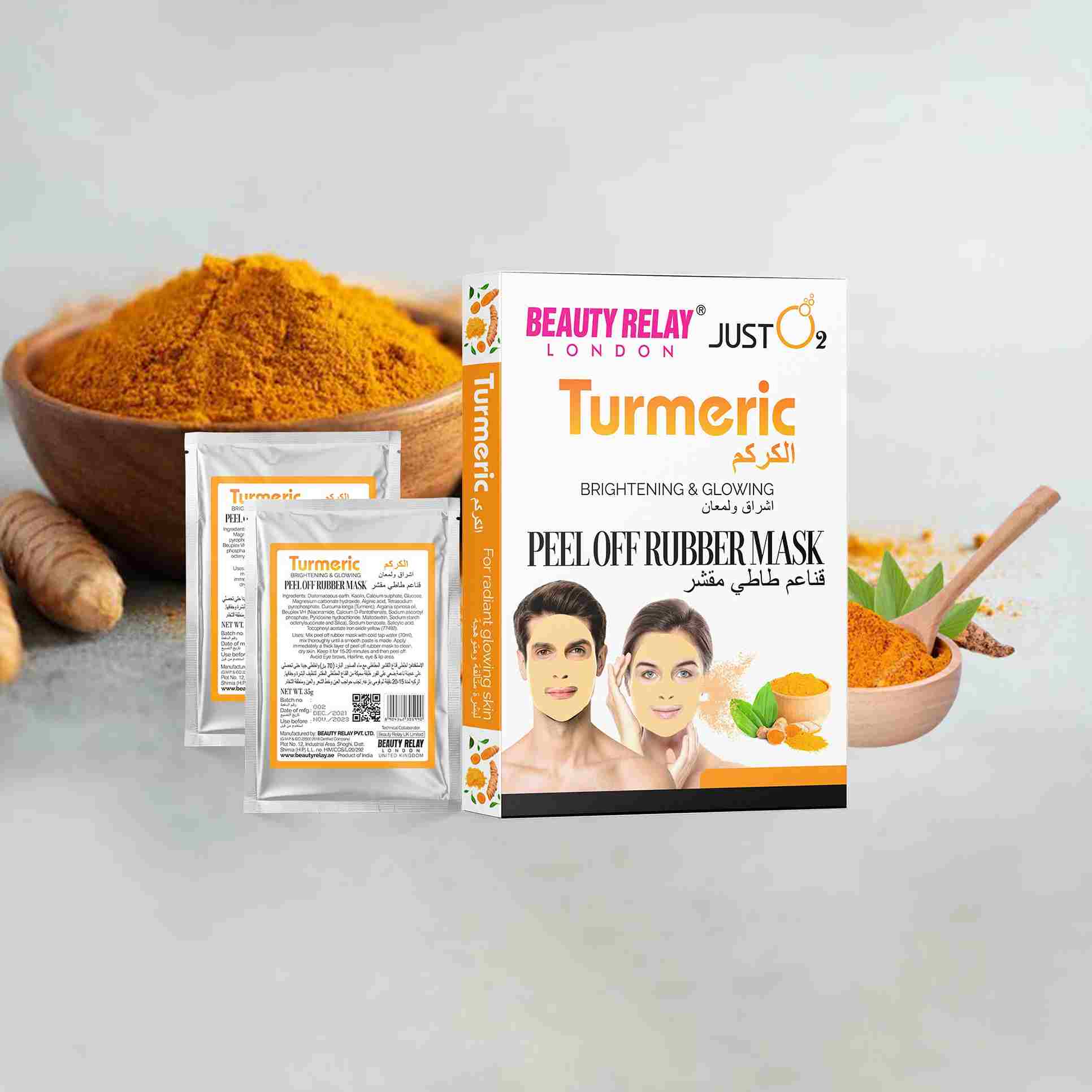 Beauty Relay London Turmeric Brightening & Glowing Peel Off Rubber Mask