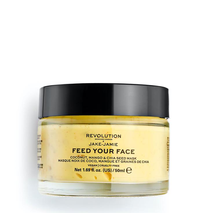 Revolution Skincare X Jake-Jamie Feed Your Face Brightening Face Mask Coconut, Mango & Chia Seed 50ml