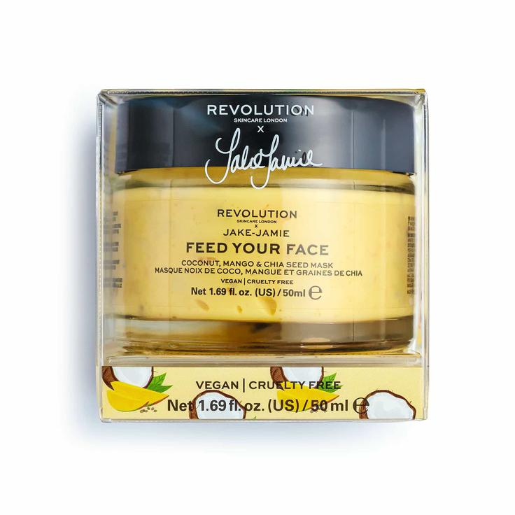 Revolution Skincare X Jake-Jamie Feed Your Face Brightening Face Mask Coconut, Mango & Chia Seed 50ml