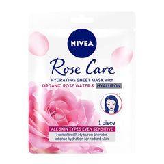 Nivea Rose Care Hydrating Face Sheet Mask Organic Rose Water