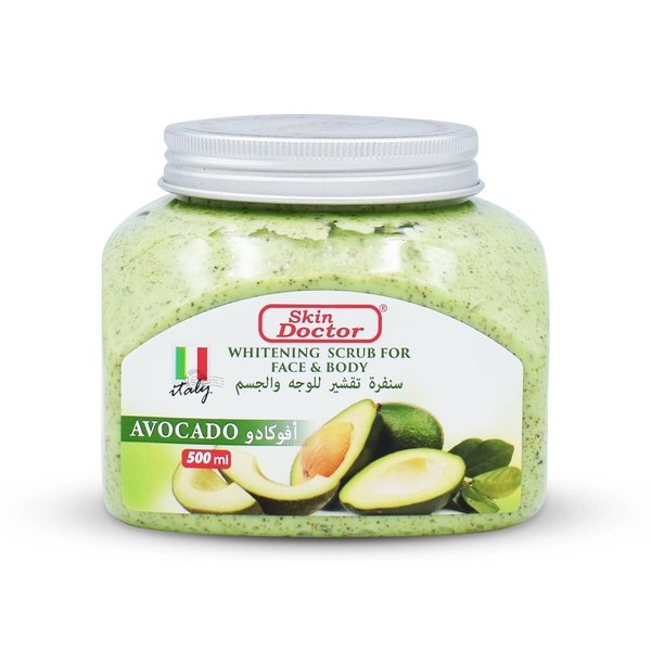 Skin Doctor Whitening Scrub For Face & Body Avocado 500ml