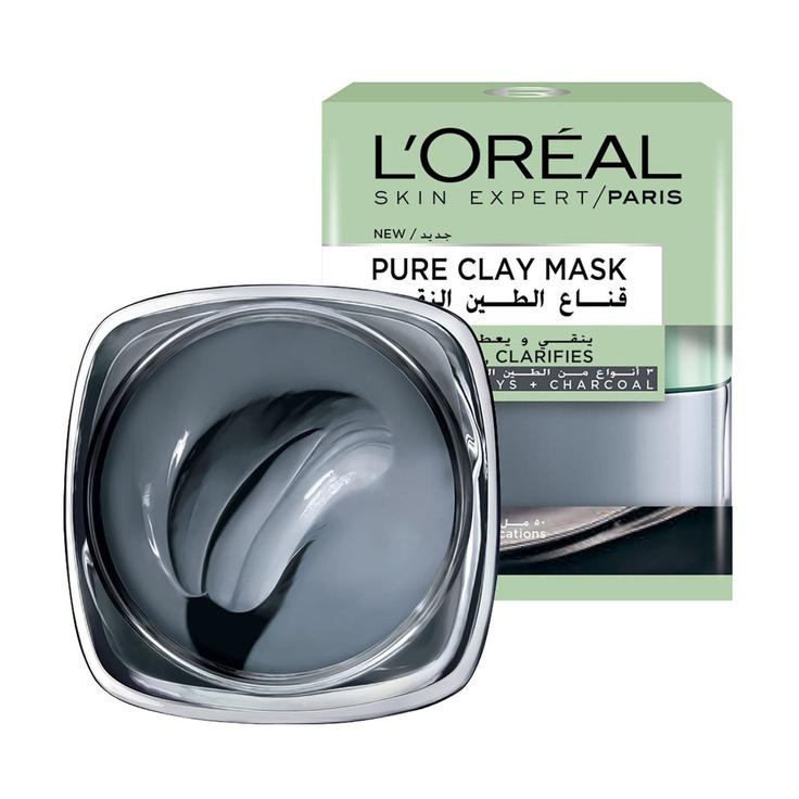 L'Oreal Paris Pure Clay Black Face Mask Charcoal 50ml