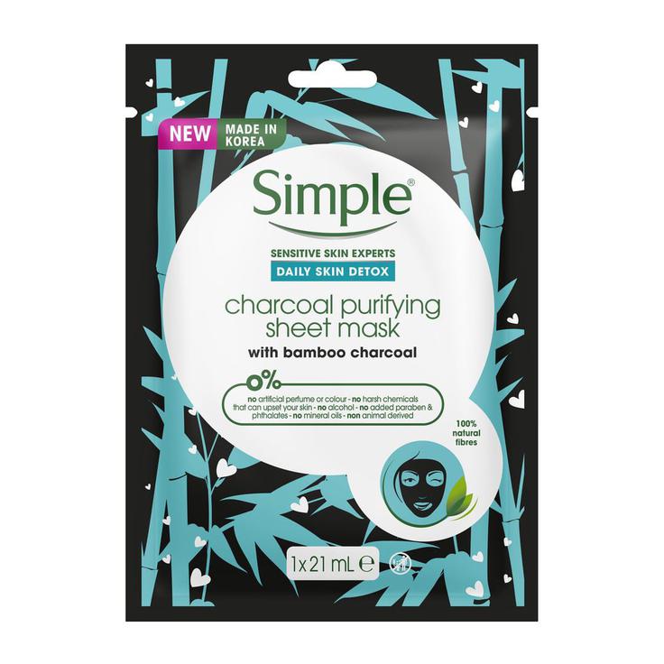 Simple Charcoal Purifying Sheet Mask 1pc