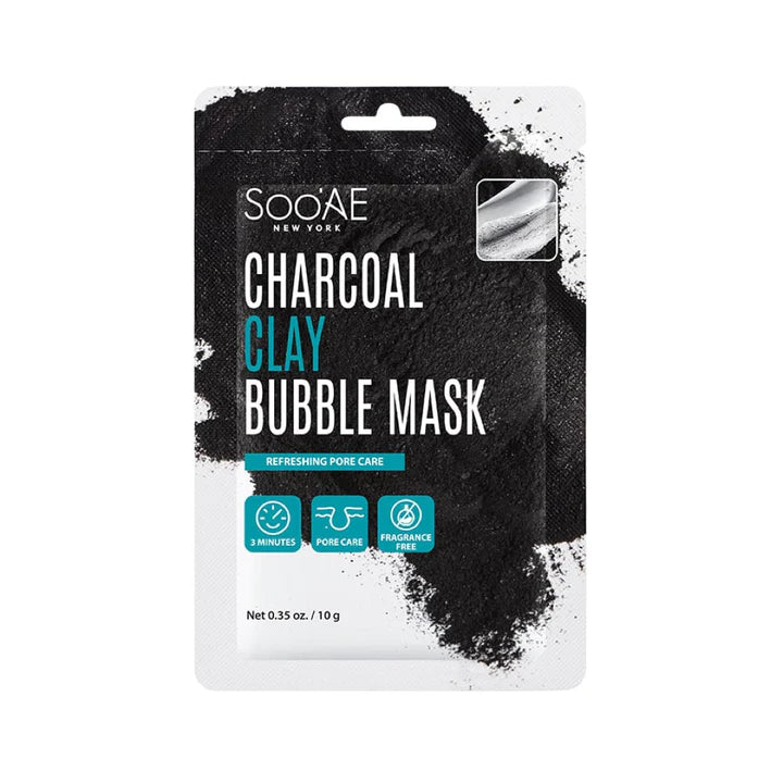 Soo'Ae Clay Exfoliating Bubble Mask Charcoal 10g