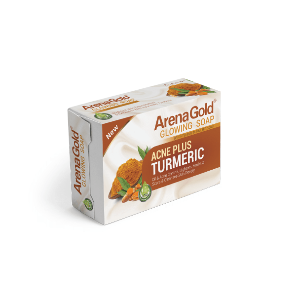 Arena Gold Glowing Soap Acne Plus Turmeric 