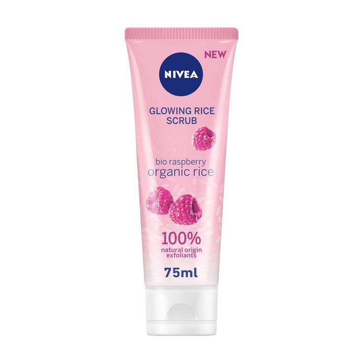 Nivea Glowing Rice Face Scrub Bio Raspberry 75ml