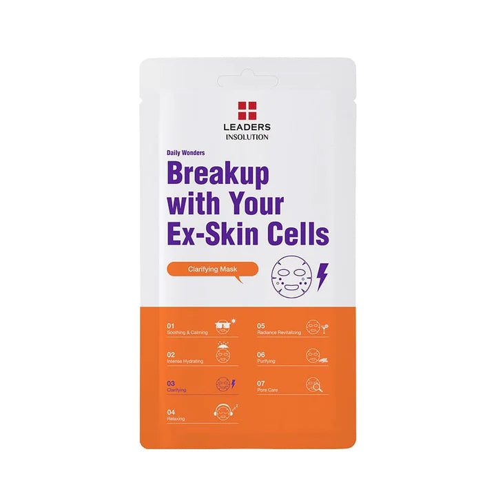 Leaders Insolution Daily Wonders Clarifying Sheet Mask Break Up With Your Ex-Skin Cells 1pc