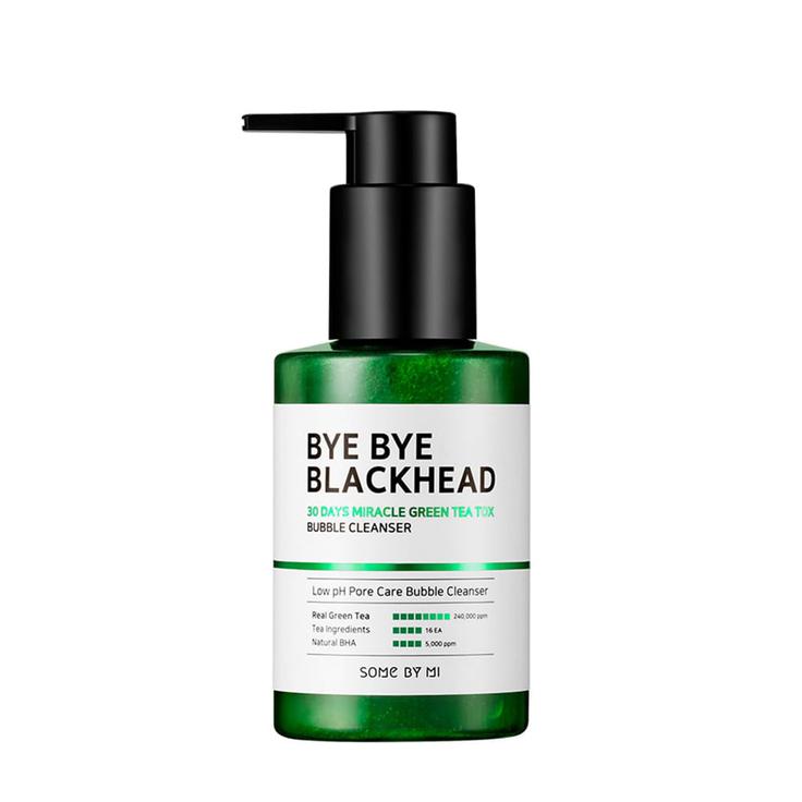 Some By Mi Bye Bye Blackhead 30 Days Miracle Exfoliating Bubble Foam Cleanser Green Tea Tox 120g