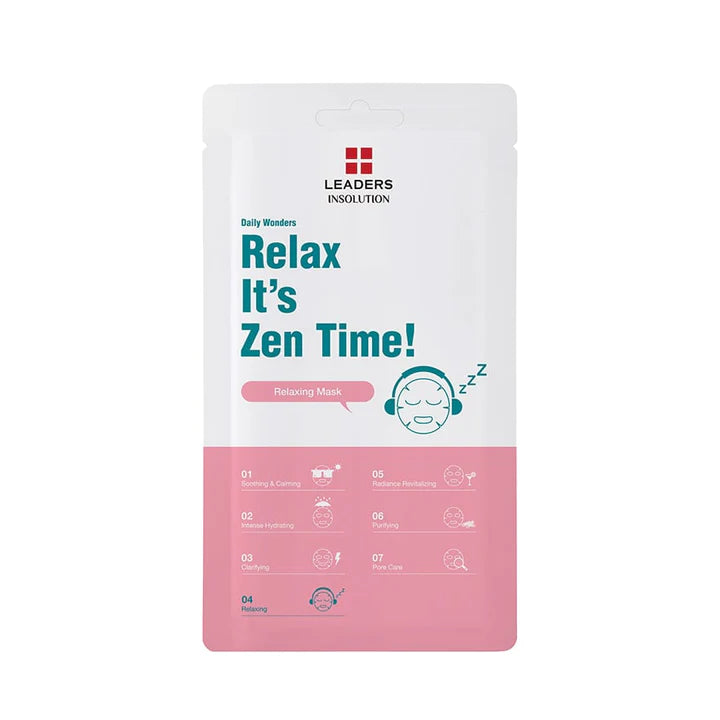 Leaders Insolution Daily Wonders Relaxing Sheet Mask Relax It's Zen Time 1pc