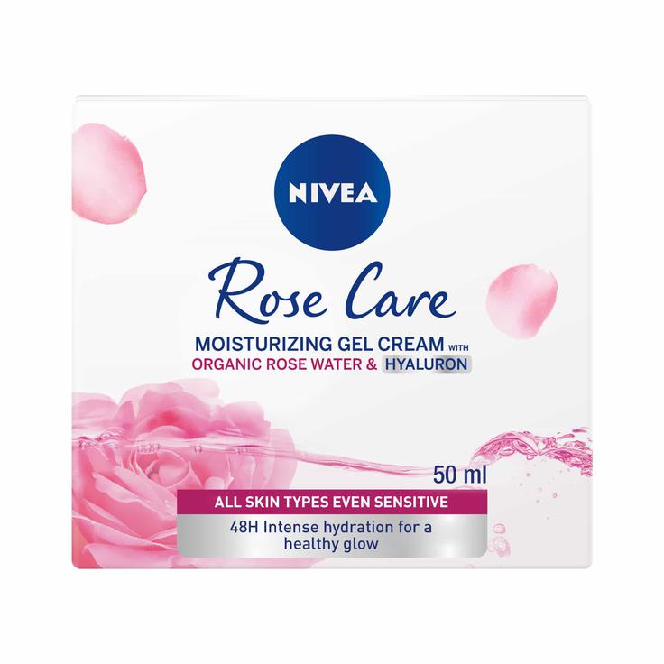 Nivea Rose Care Moisturising Gel Face Cream 50ml