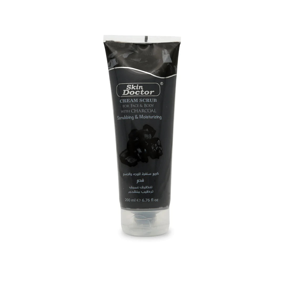 Skin Doctor Cream Scrub For Face & Body With Charcoal 200ml