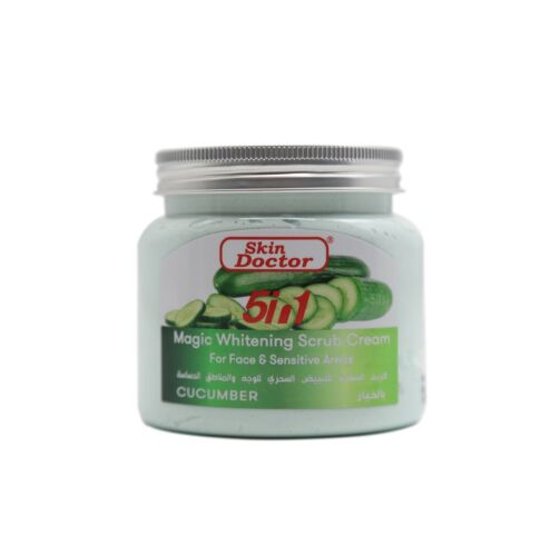 Skin Doctor 5IN1 Magic Whitening Scrub Cream Cucumber 330ml