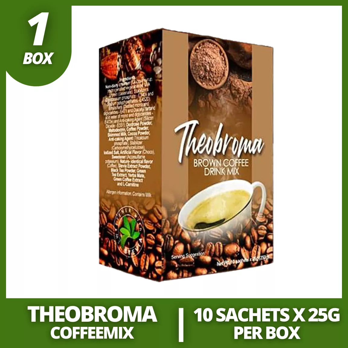 Theobroma Brown Coffee Drink Mix 10sachets x 25g