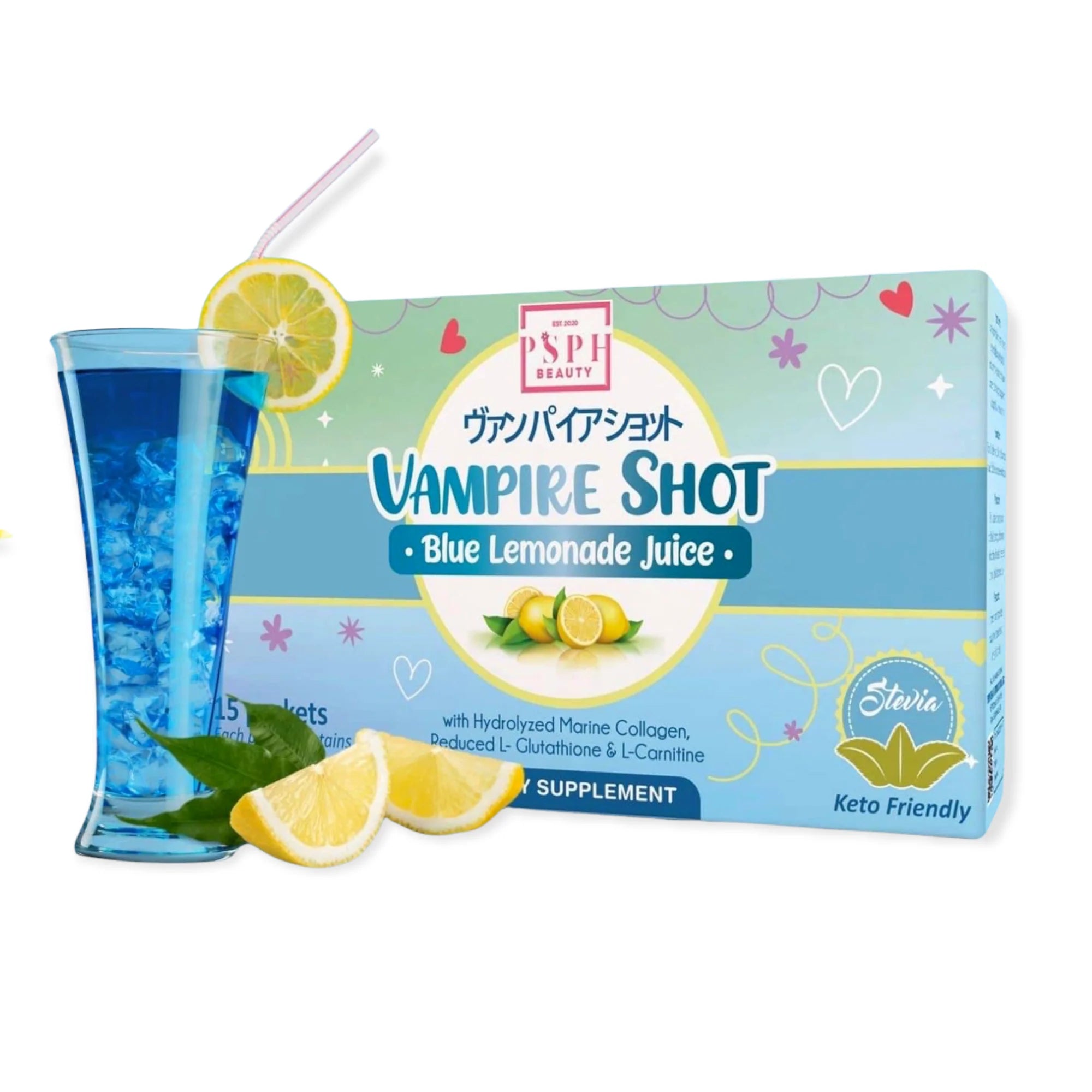 PSPH Beauty Vampire Shot Blue Lemonade Juice