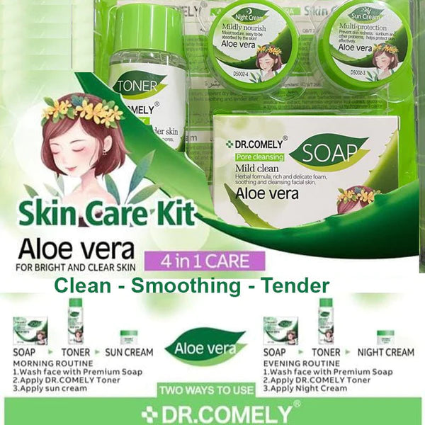 DR.Comely 4in1 Care Clean-Soothing-Tender Skin Care Kit Aloe Vera