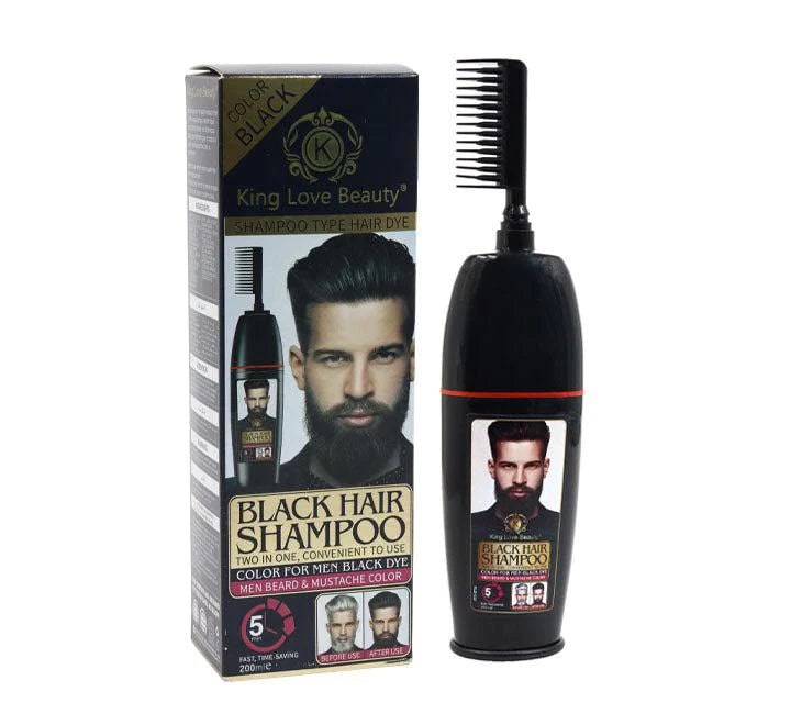 King Love Beauty Black Hair Dye Shampoo 200ml