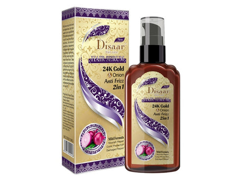 Disaar Hair Care Hair Serum 24K Gold & Onion Anti Frizz 2 IN1