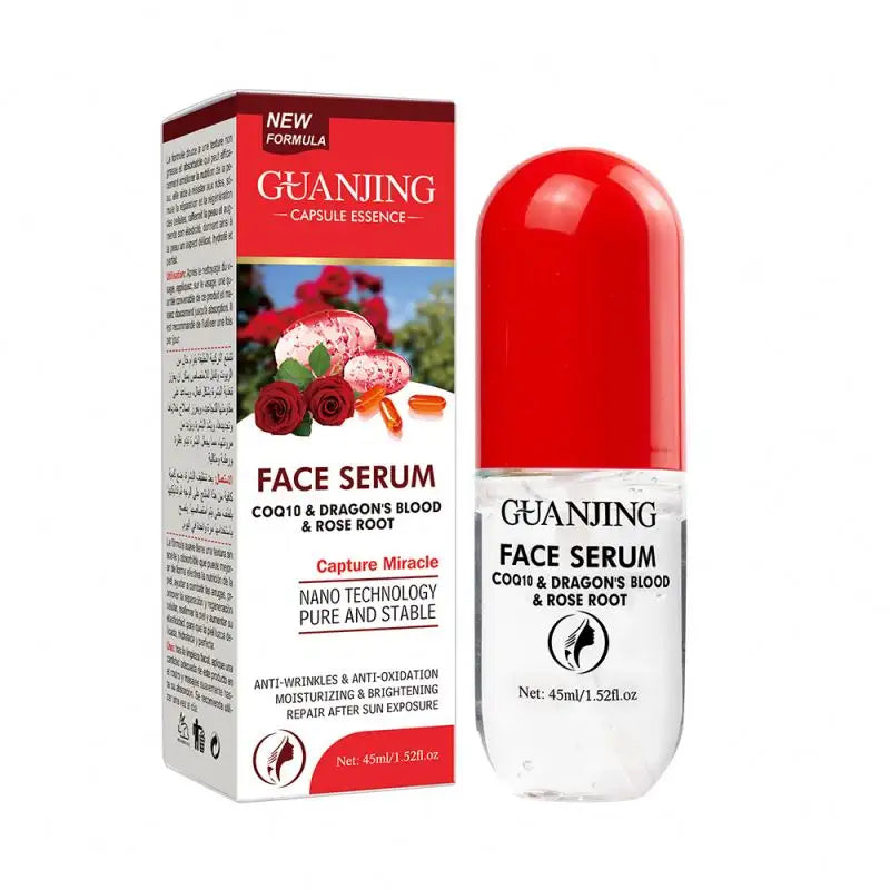 Guanjing Face Serum Organic Rose And Dragon Blood Extract Moisturizing Anti Age Serum 45ml