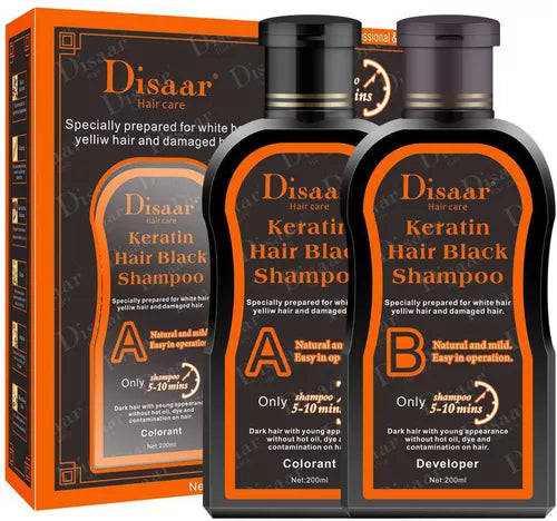 Disaar Keratin Hair Black Shampoo 200ml + 200ml