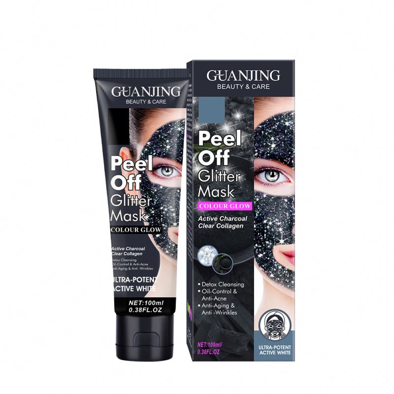 Gaunjing Peel Off Charcoal  Glitter Mask 100ml 