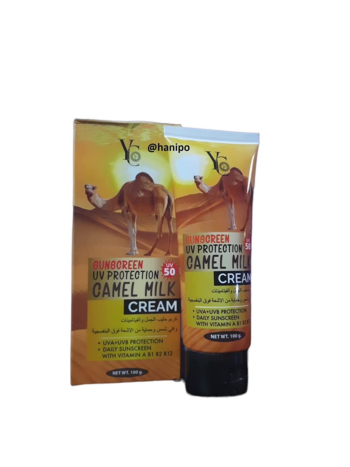 YC Sunscreen UV Protection Camel Milk Cream 100g 