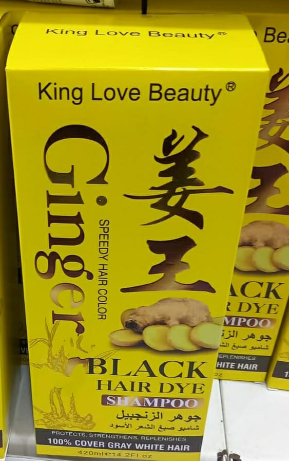 King Love Beauty Ginger Black Hair Dye Shampoo 420ml
