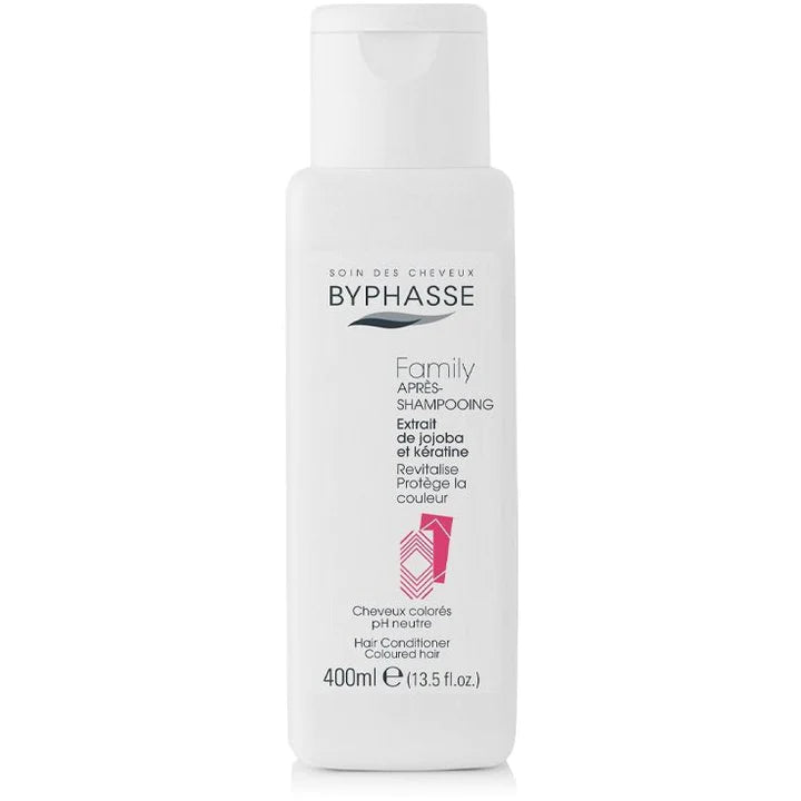 Byphasse Family Hair Conditioner Jojoba Extracts And Keratin Colored 400ml