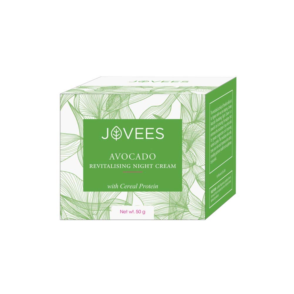 Jovees Night Cream with Avocado for Younger and Glowing Skin 50g