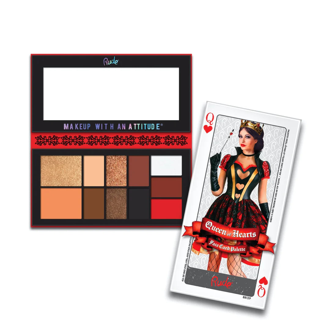 Rude Face Card Palette Queen of Hearts 11 shades