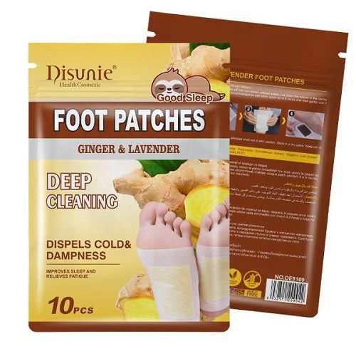 Disuni Ginger & Lavender Deep Cleaning Foot Patches 10pcs